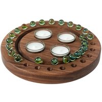 klotzaufklotz Adventskalender und Adventskranz mit Teelichtern