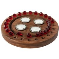 klotzaufklotz Adventskalender und Adventskranz mit Teelichtern