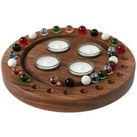 klotzaufklotz Adventskalender und Adventskranz mit Teelichtern