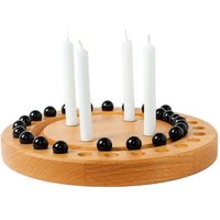 klotzaufklotz Adventskalender und Adventskranz mit Baumkerzen