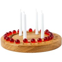 klotzaufklotz Adventskalender und Adventskranz mit Baumkerzen