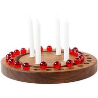 klotzaufklotz Adventskalender und Adventskranz mit Baumkerzen