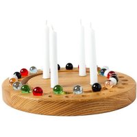klotzaufklotz Adventskalender und Adventskranz mit Baumkerzen