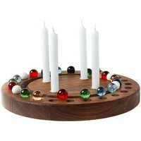 klotzaufklotz Adventskalender und Adventskranz mit Baumkerzen