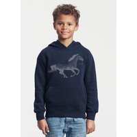 Peaces.bio - handbedruckte Biomode Bio-Kinder-Kapuzen-Sweatshirt "Horsepower"