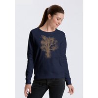 Peaces.bio - handbedruckte Biomode Bio Damen-Sweatshirt Chestnut