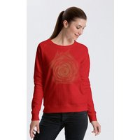 Peaces.bio - handbedruckte Biomode Bio Damen-Sweatshirt Rose