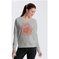 Peaces.bio - handbedruckte Biomode Bio Damen-Sweatshirt Rose