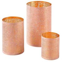 Mitienda Shop Windlicht mit Netzstruktur, rosa-gold