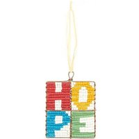 Global Mamas Upcycling Christbaumschmuck - LOVE & HOPE - Rainbow Dekoanhänger