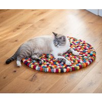 naturling Filz Katzenteppich 60cm - kuschelige Katzenliege auch für große Katzen
