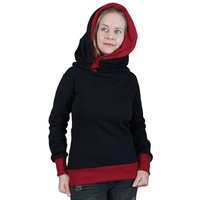 liebewicht Kapuzenpullover KapOn schwarz/rot 2 Längen nach Wahl