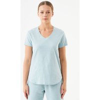 ORGANICATION ESSENTIALS-TUBA- Basic T-Shirt aus Bio-Baumwolle mit V-Ausschnitt