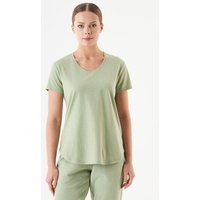 ORGANICATION ESSENTIALS-TUBA- Basic T-Shirt aus Bio-Baumwolle mit V-Ausschnitt