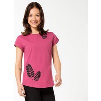 Spangeltangel Damenshirt "Vogelbeerblätter", T-Shirt, gedrucktes florales Motiv, für Frauen