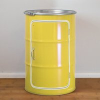 Lockengelöt Hausbar aus einem Hamburger Ölfass Lockengelöt Hausbar aus einem Hamburger Ölfass