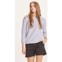 KnowledgeCotton Apparel Strickpullover Myrthe mit U-Boot Ausschnitt - aus Biobaumwolle