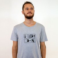 Spangeltangel T-Shirt "35°C", nachhaltig, bedruckt, Herren, Vinyl, Plattenspieler, Platten