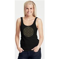 Peaces.bio - handbedruckte Biomode Bio Damen Tank-Top "Die Blume des Lebens"