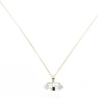 Crystal and Sage Bergkristall Diamond Halskette