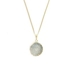 Crystal and Sage Achat Halskette rund, vergoldet oder versilbert