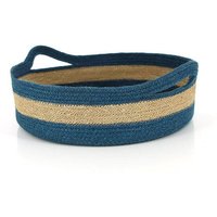 Mitienda Shop Brotkorb aus Jute Indigo rund