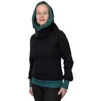 liebewicht Kapuzenpullover KapOn schwarz/grün in 2 Längen nach Wahl