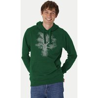 Peaces.bio - handbedruckte Biomode Bio-Herren-Kapuzensweater Chestnut