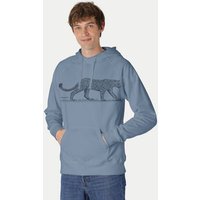 Peaces.bio - handbedruckte Biomode Bio-Herren-Kapuzensweater Leopard