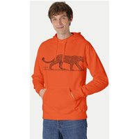 Peaces.bio - handbedruckte Biomode Bio-Herren-Kapuzensweater Leopard
