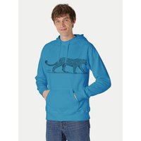 Peaces.bio - handbedruckte Biomode Bio-Herren-Kapuzensweater Leopard
