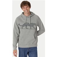 Peaces.bio - handbedruckte Biomode Bio-Herren-Kapuzensweater Leopard
