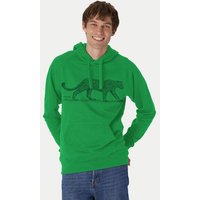 Peaces.bio - handbedruckte Biomode Bio-Herren-Kapuzensweater Leopard