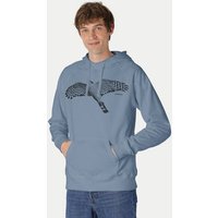 Peaces.bio - handbedruckte Biomode Bio-Herren-Kapuzensweater Sperber