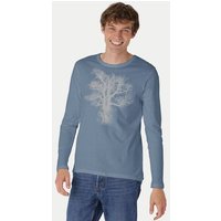 Peaces.bio - handbedruckte Biomode Bio-Herren-Langarmshirt "Chestnut"