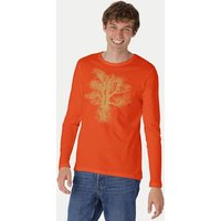 Peaces.bio - handbedruckte Biomode Bio-Herren-Langarmshirt "Chestnut"