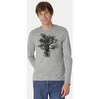 Peaces.bio - handbedruckte Biomode Bio-Herren-Langarmshirt "Chestnut"