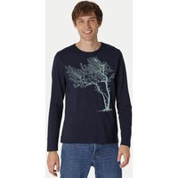 Peaces.bio - handbedruckte Biomode Bio-Herren-Langarmshirt Fancy Tree