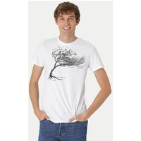 Peaces.bio - handbedruckte Biomode Bio-Herren-T-Shirt "Windy Tree"
