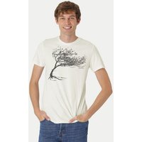 Peaces.bio - handbedruckte Biomode Bio-Herren-T-Shirt "Windy Tree"