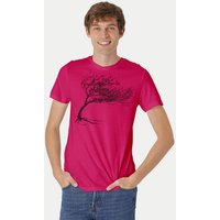 Peaces.bio - handbedruckte Biomode Bio-Herren-T-Shirt "Windy Tree"