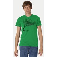 Peaces.bio - handbedruckte Biomode Bio-Herren-T-Shirt "Windy Tree"