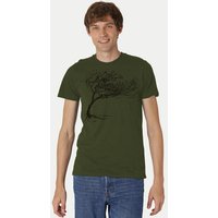 Peaces.bio - handbedruckte Biomode Bio-Herren-T-Shirt "Windy Tree"