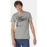 Peaces.bio - handbedruckte Biomode Bio-Herren-T-Shirt "Windy Tree"