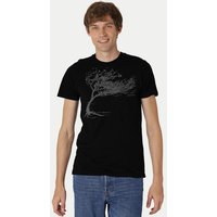 Peaces.bio - handbedruckte Biomode Bio-Herren-T-Shirt "Windy Tree"