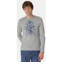 Peaces.bio - handbedruckte Biomode Bio-Herren-Langarmshirt Ganesha