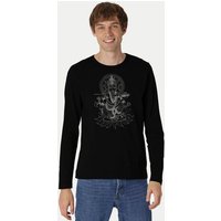 Peaces.bio - handbedruckte Biomode Bio-Herren-Langarmshirt Ganesha