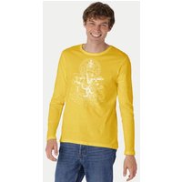 Peaces.bio - handbedruckte Biomode Bio-Herren-Langarmshirt Ganesha