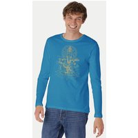 Peaces.bio - handbedruckte Biomode Bio-Herren-Langarmshirt Ganesha