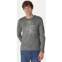 Peaces.bio - handbedruckte Biomode Bio-Herren-Langarmshirt Ganesha